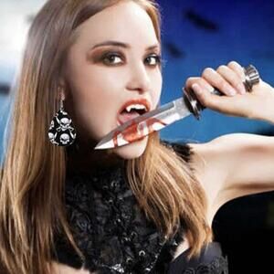 Women Teardrop Pirate Leather Dangle Earring Halloween